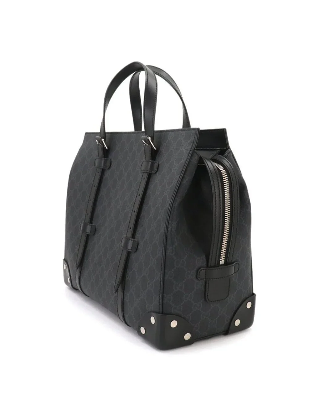 Gucci GG Supreme Tote Black Gray